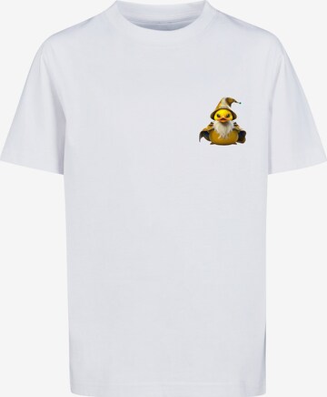 F4NT4STIC Shirt 'Rubber Duck Wizard' in Wit: voorkant