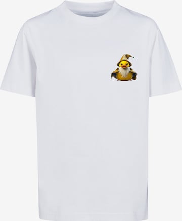 T-Shirt 'Rubber Duck Wizard' F4NT4STIC en blanc : devant