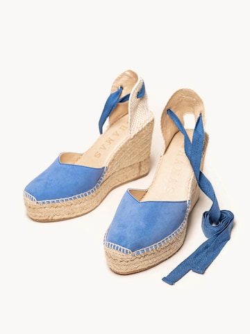Sandalo 'Alpargata Cuña 10 cm' di Alhamas in blu