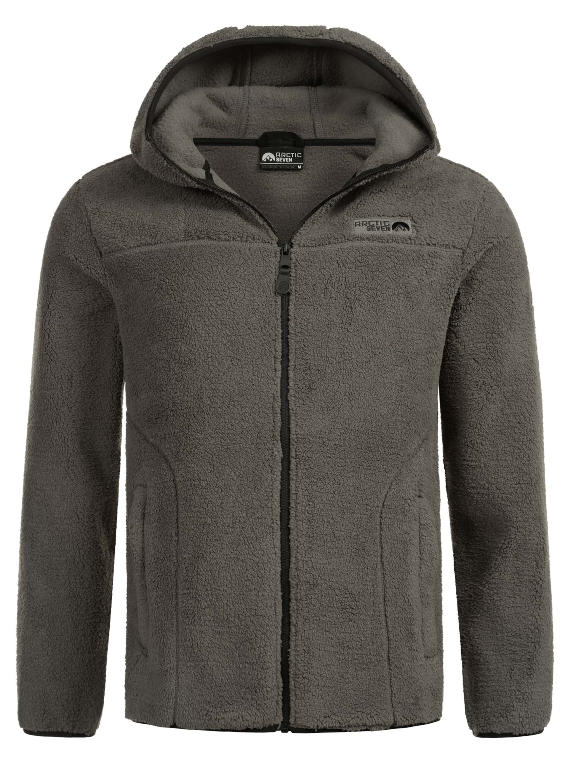 Arctic Seven Fleecejacke 'AS413' in Grau: Vorderseite