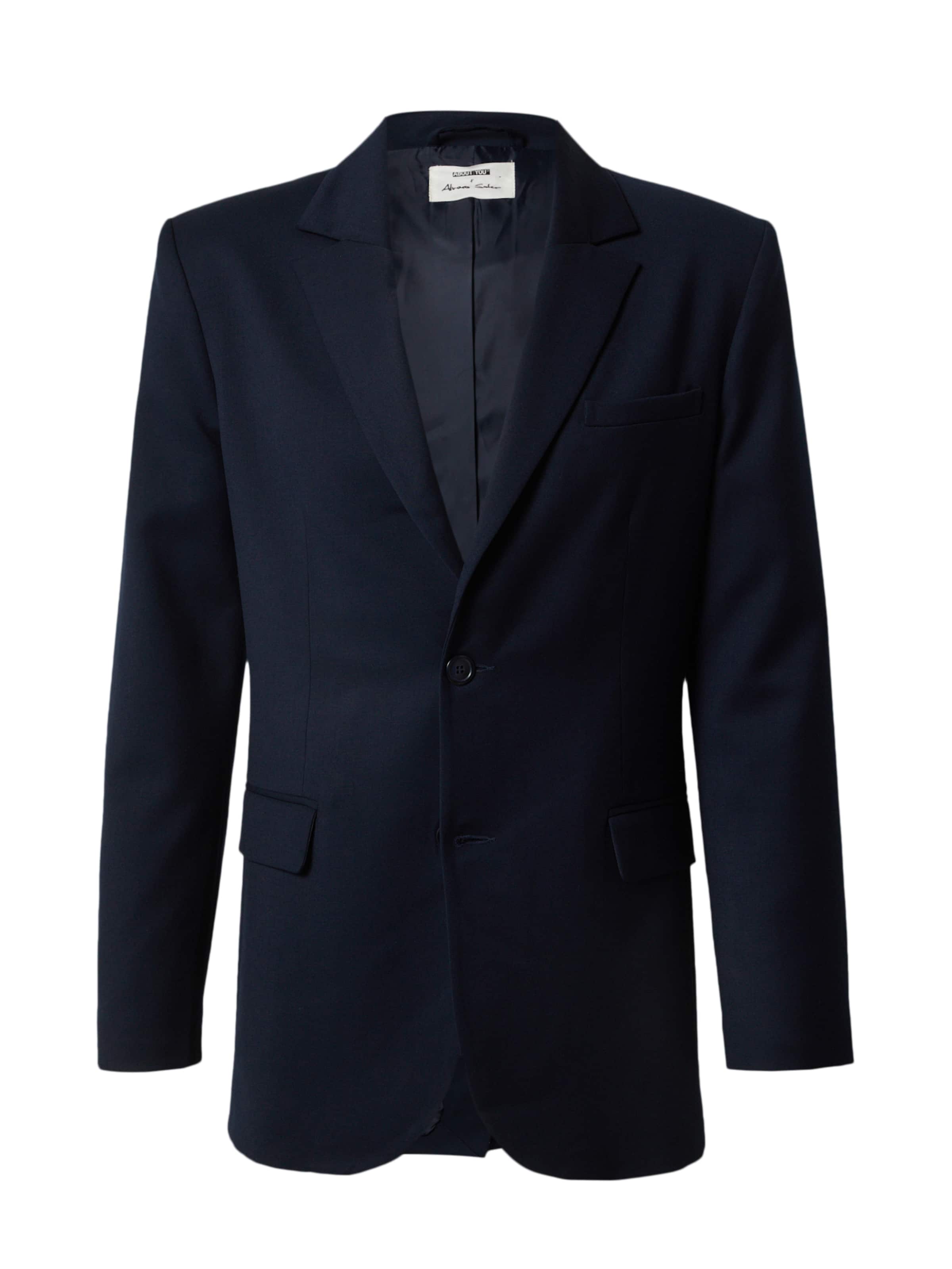 ABOUT YOU x Alvaro Soler Tavaline suurus Pintsak 'Emil', värv sinine: eest vaates