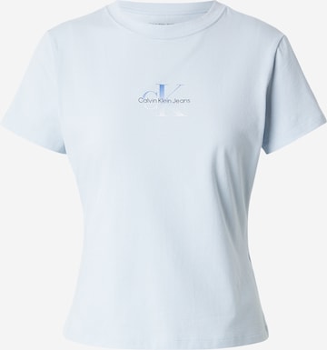 Tricou de la Calvin Klein Jeans pe albastru: față