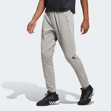 ADIDAS SPORTSWEAR Tapered Sporthose 'D4T' in Grau