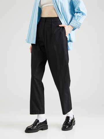 UNITED COLORS OF BENETTON tavaline Voltidega püksid, värv must: eest vaates