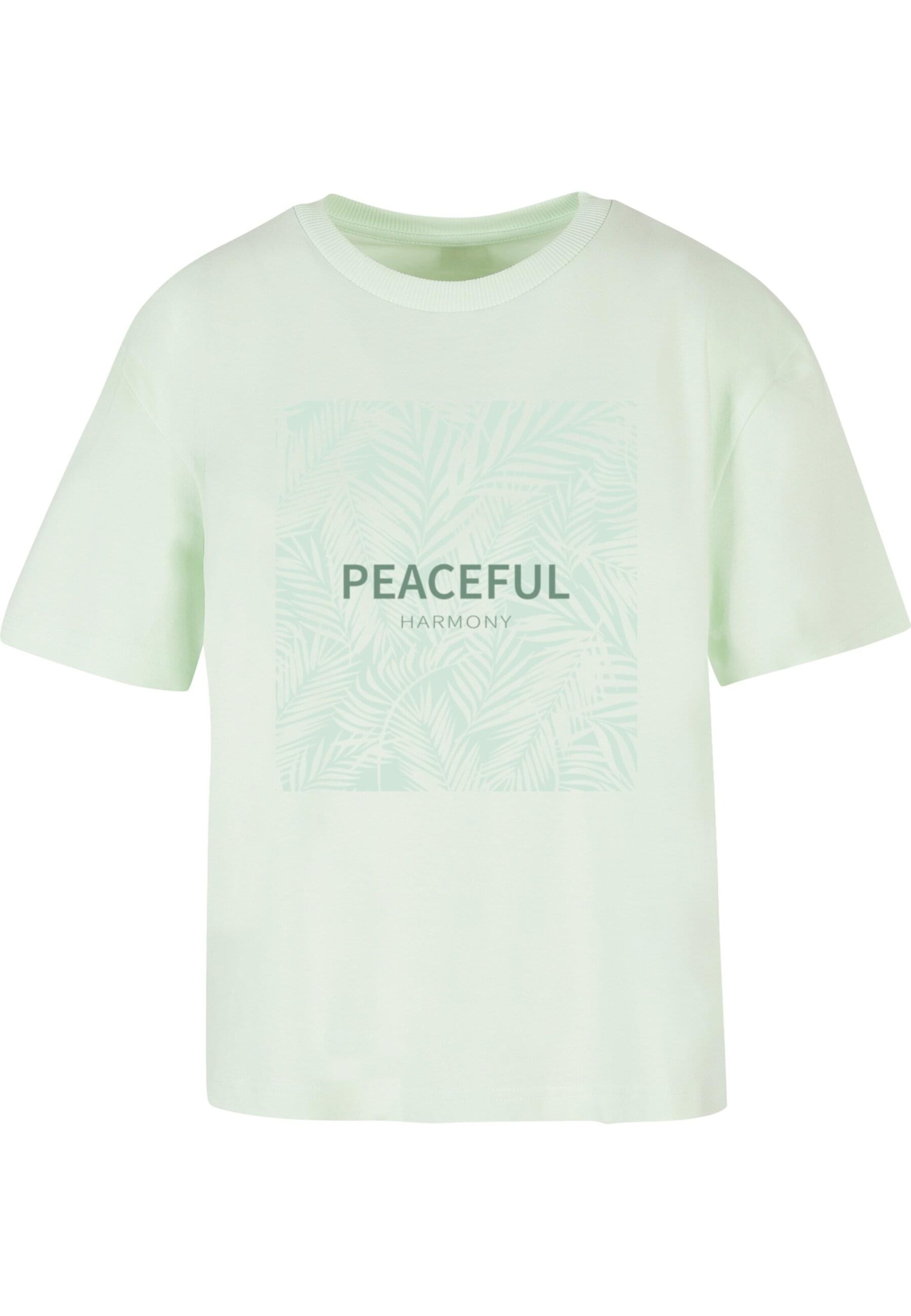 Merchcode Shirt 'Peaceful Harmony' in Green: front