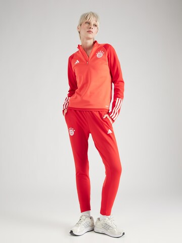 ADIDAS PERFORMANCE Regular Workout Pants 'Fc Bayern Tiro 23 Training Bottoms' in Red