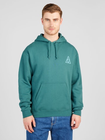 Sweat-shirt HUF en vert : devant