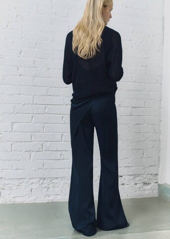 MANGO Wide leg Pleated Pants 'Harry' in Blue