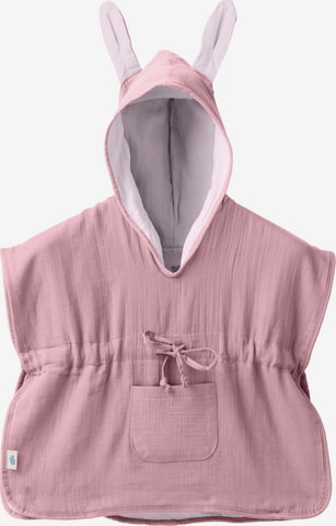 mababu Bademantel 'Hasenohren' in Pink: Vorderseite