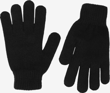 Zwillingsherz Full Finger Gloves in Black: front