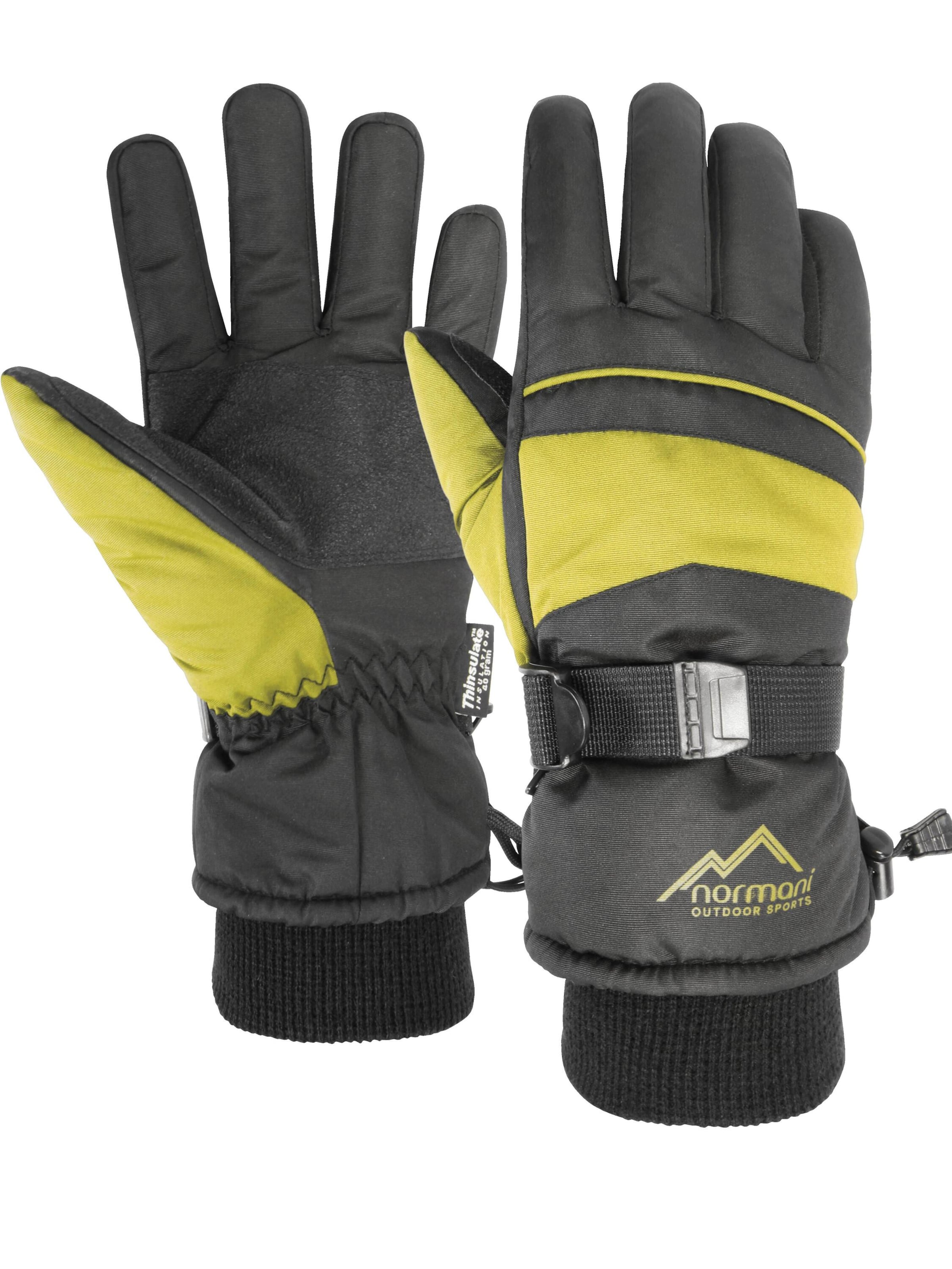Gants ' Snowguard ProTect II ' normani en jaune : devant