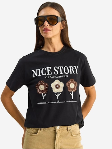 T-shirt Bianco Lucci en noir