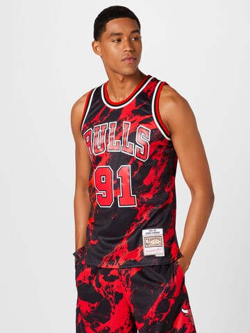 Maglietta 'Bulls' di Mitchell & Ness in nero: frontale