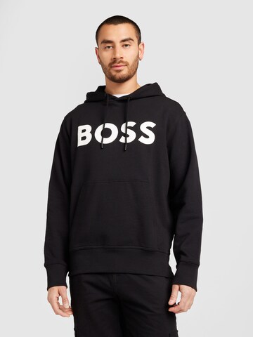 melns BOSS Sportisks džemperis: no priekšpuses