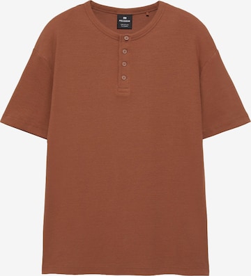 Pull&Bear Majica | rjava barva: sprednja stran