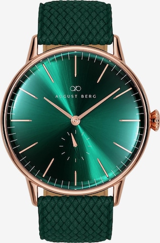 August Berg Analog Watch in Gold: front