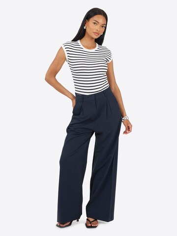 Wide Leg Pantalon à pince BRAVE SOUL en bleu : devant
