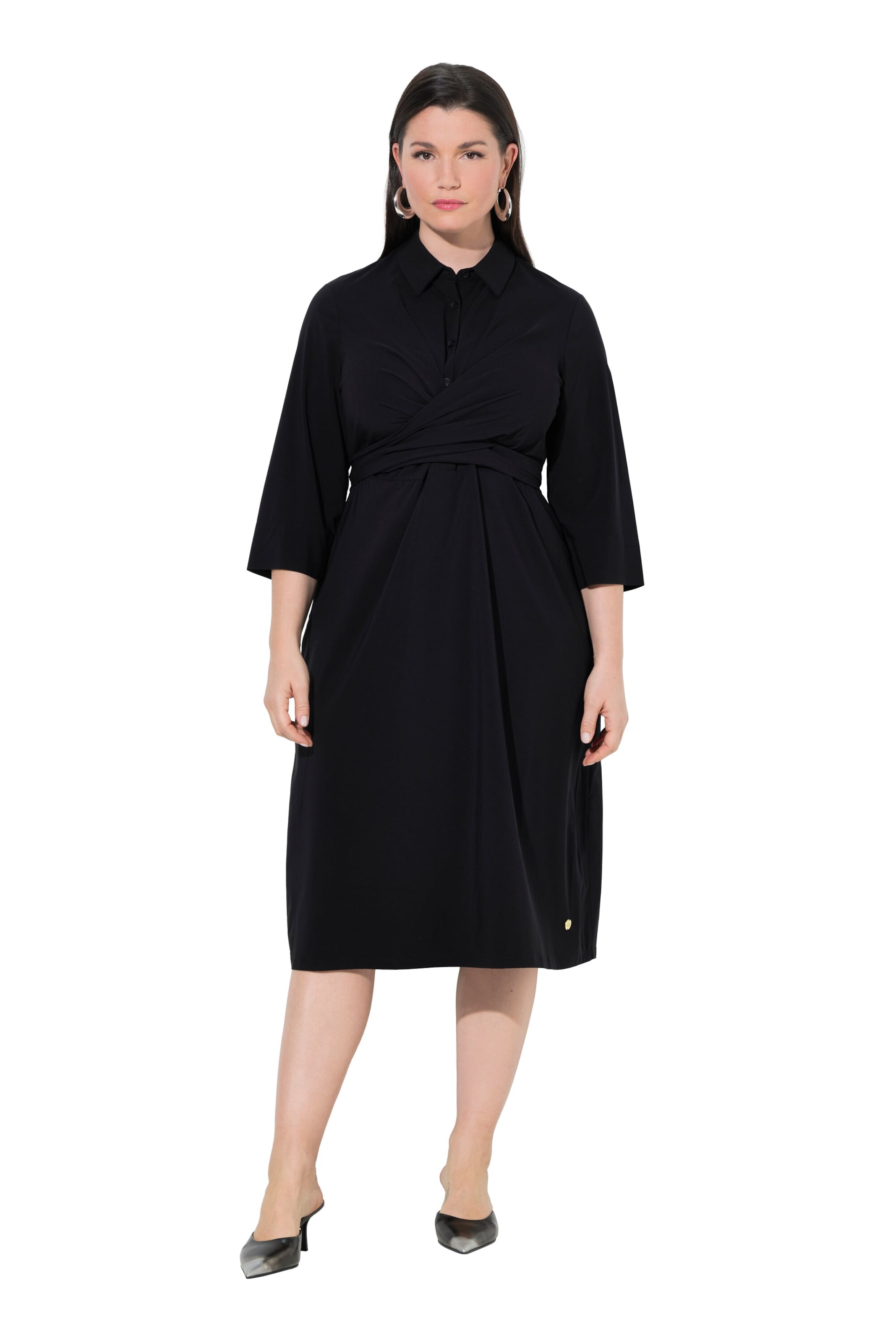 Ulla Popken Kleid in Schwarz: Vorderseite