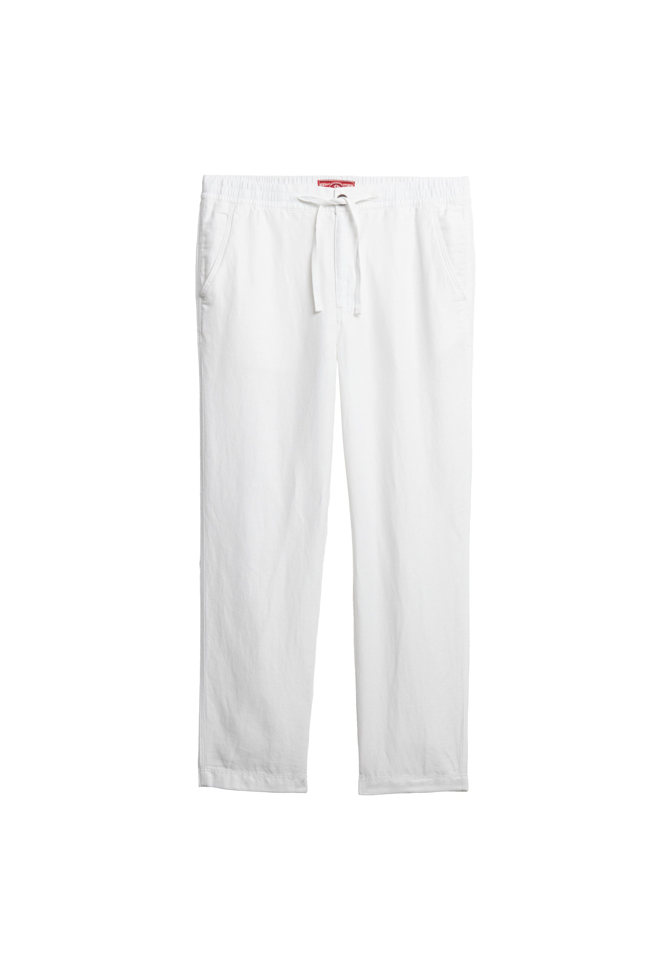 Superdry Regular Broek in Wit: voorkant