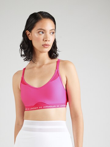 UNDER ARMOUR Bustier Biustonosz sportowy w kolorze różowy: przód