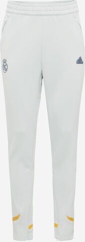 ADIDAS SPORTSWEAR Slim fit Workout Pants 'Real Madrid' in Grey: front