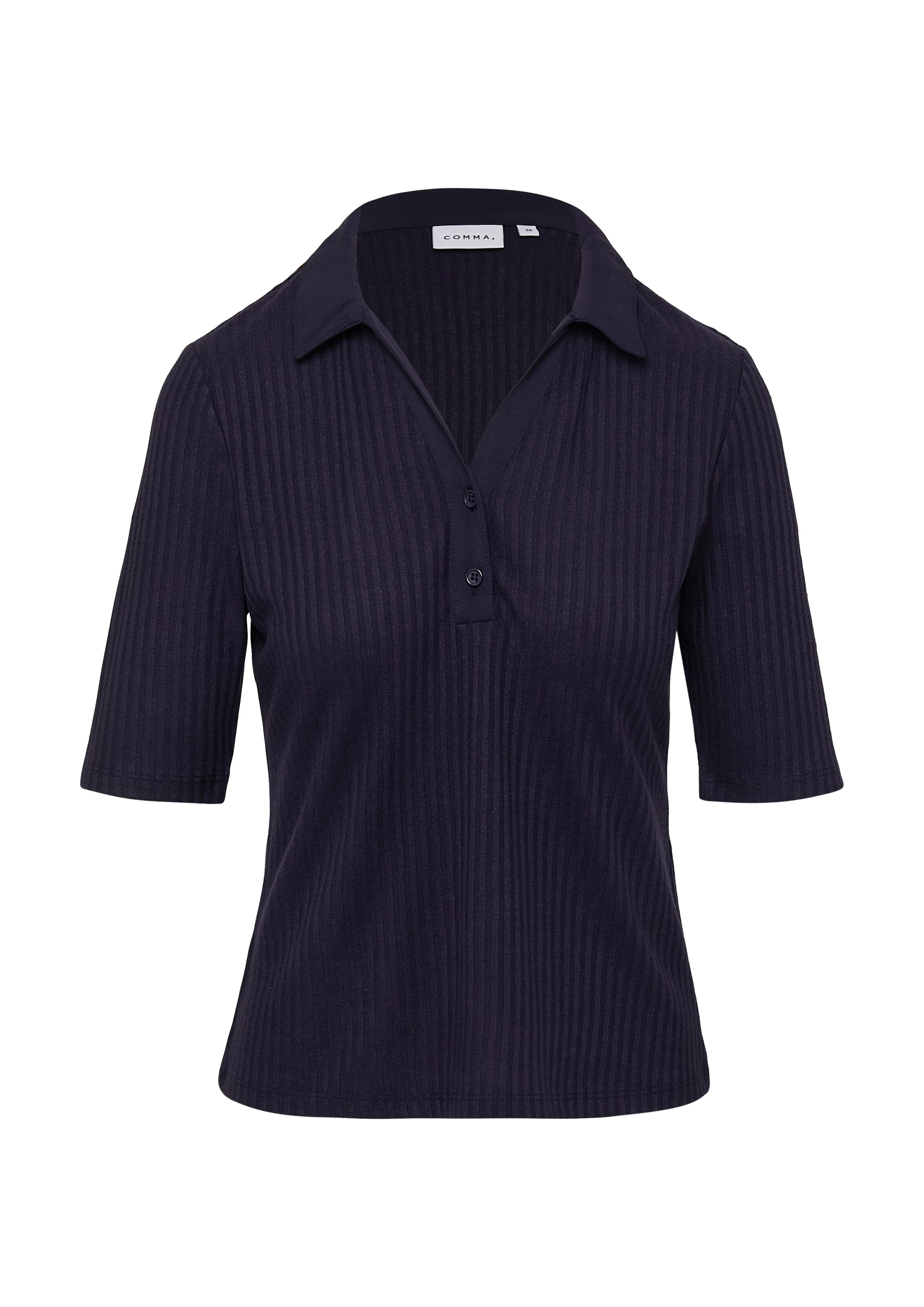 COMMA Shirt in Blauw: voorkant