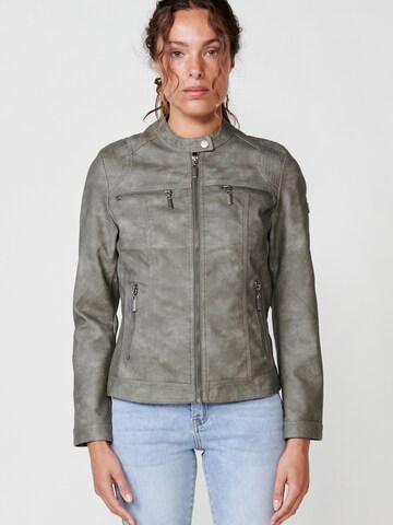 KOROSHI Between-season jacket in Grey: front