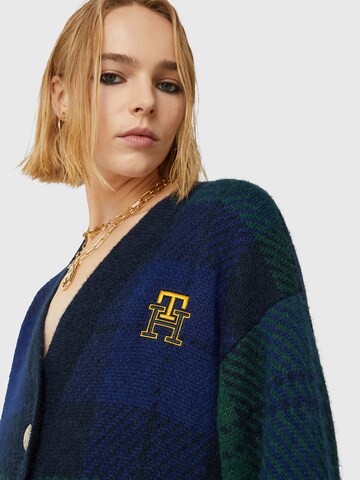 TOMMY HILFIGER Strickjacke 'Black Watch Tartan' in Blau