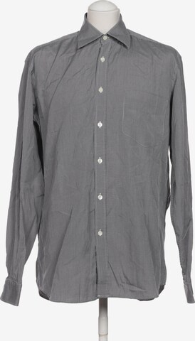 BOSS Black Button Up Shirt in M in Grey: front