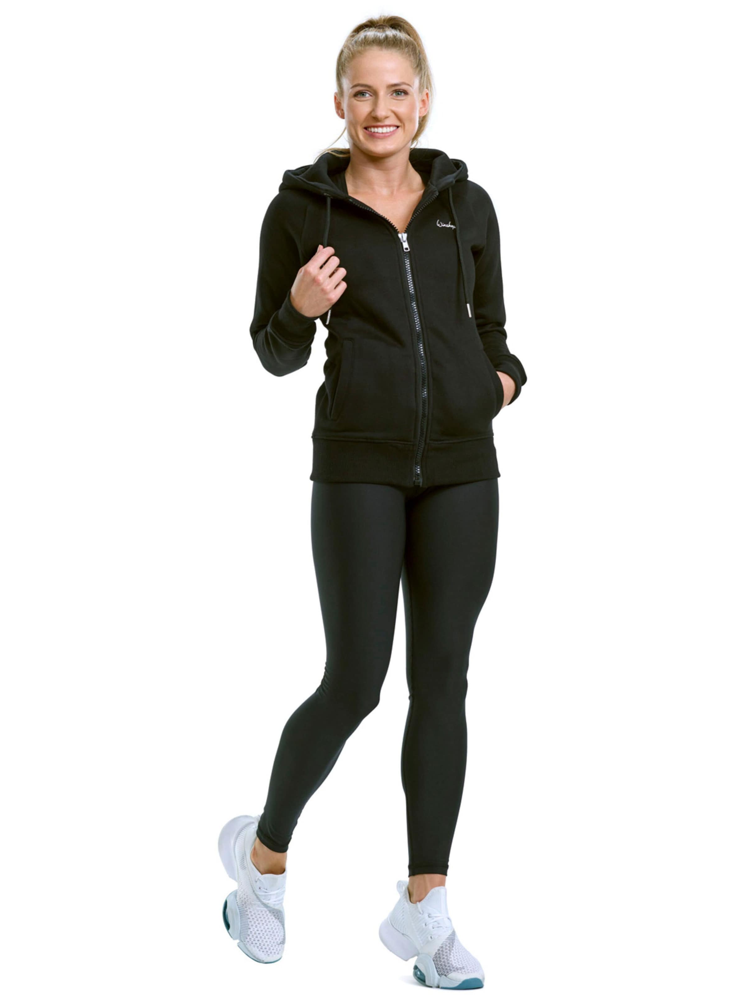 Winshape - Casaco de treino em moletão 'J005' em preto