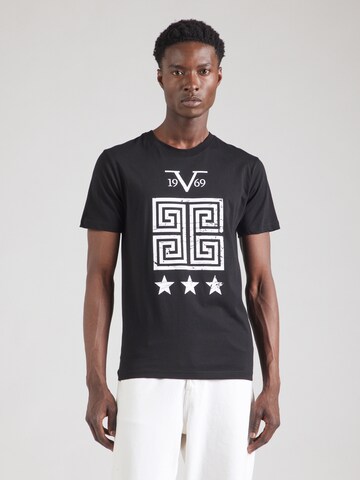 T-Shirt 'Rafael' 19V69 ITALIA en noir : devant
