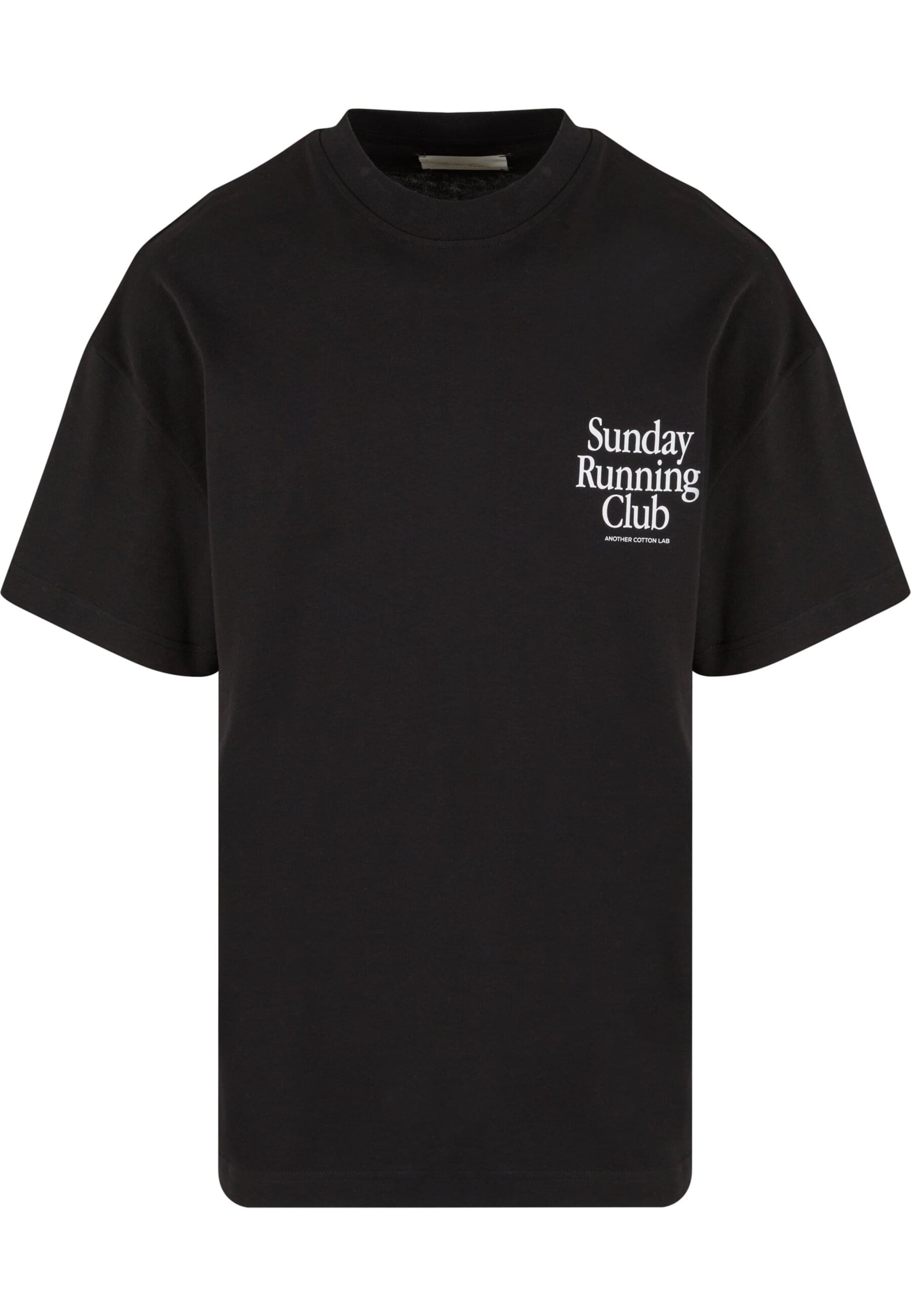 Maglietta 'Sunday Running Club' di Another Cotton Lab in nero: frontale
