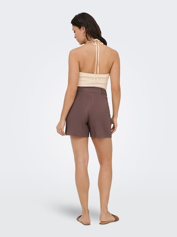 ONLY Обычный Брюки со складками 'ONLIta' в Коричневый