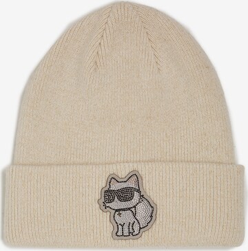 Karl Lagerfeld - Gorra ' Ikonik Choupette Lurex' en beige: frente