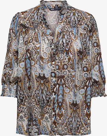 ONLY Carmakoma - Blusa 'CARRAYA' en marrón: frente