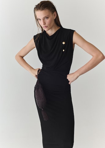 MANGO Kleid 'LLUC' in Schwarz: Vorderseite