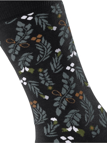 BURLINGTON Socken 'Bloomingday'‌‌‌‌‌‌‌ in Schwarz