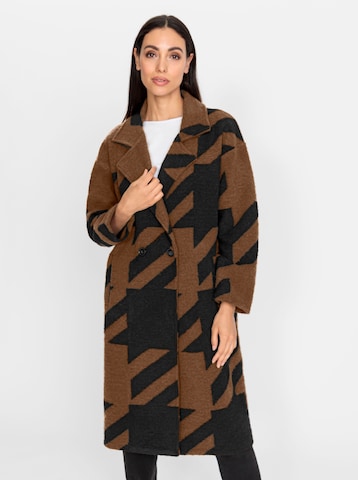 Manteau mi-saison heine en marron : devant