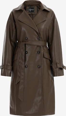 faina Between-seasons coat in Brown: front