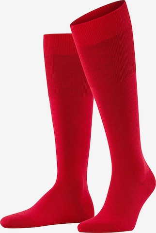 FALKE Knee High Socks 'Airport' in Red: front
