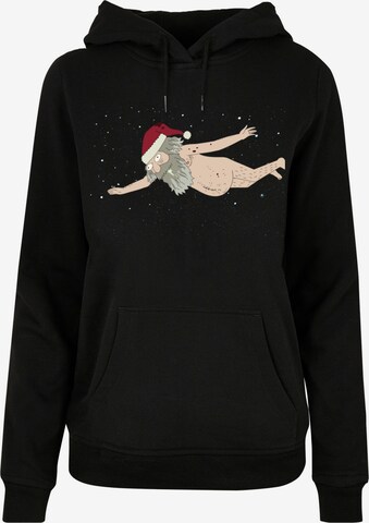 F4NT4STIC Sweatshirt 'Rick and Morty Dead Space Santa' in Black: front