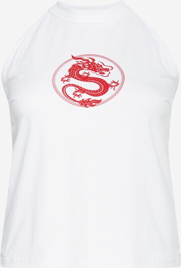 Mister Tee Curvy Topp punane / valge, Tootevaade