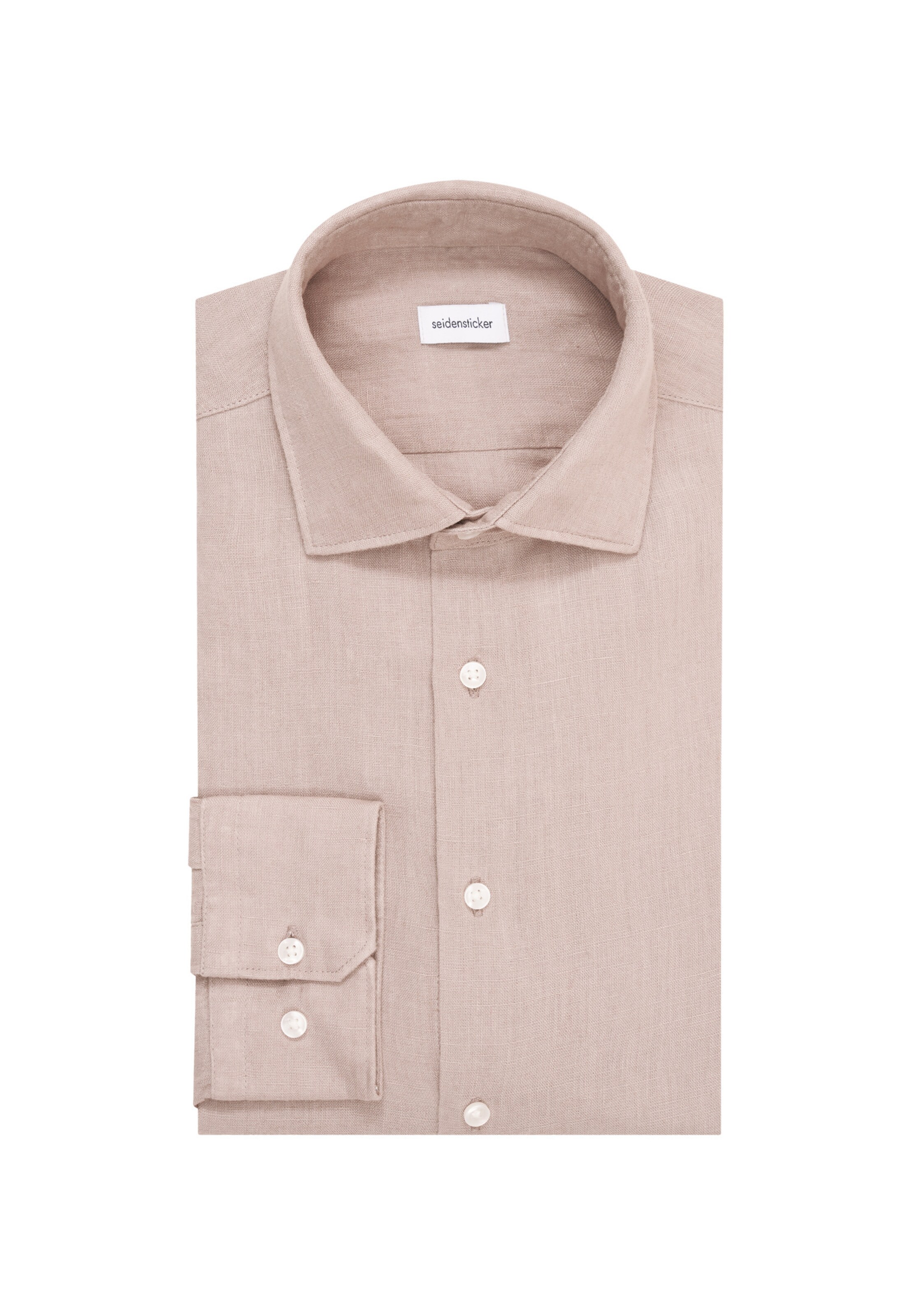 SEIDENSTICKER Slim fit Zakelijk overhemd in Beige