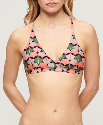 Superdry Triangle Bikini Top in Orange: front