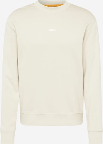 BOSS - Sudadera en beige: frente