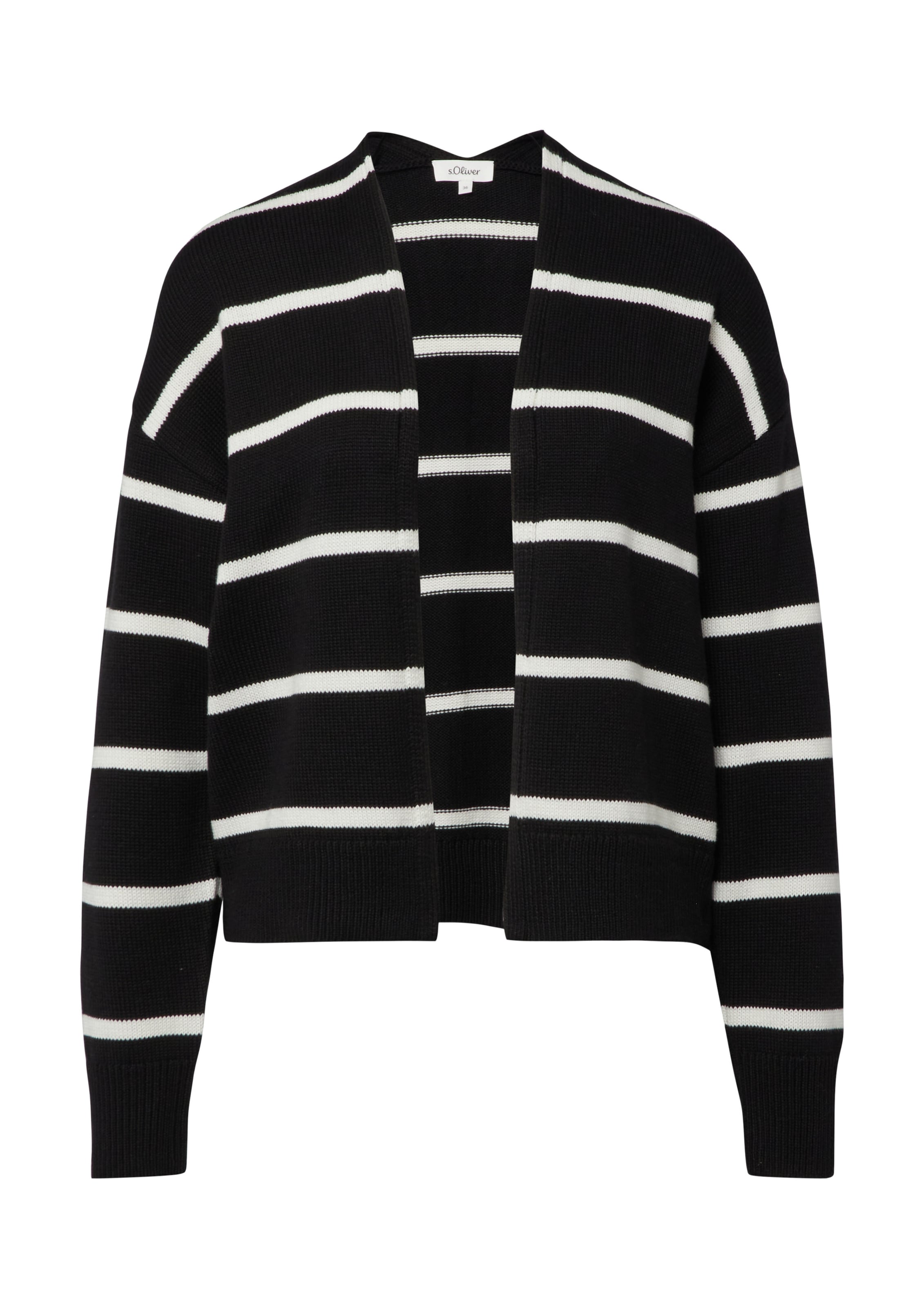 s.Oliver Gebreid vest in Zwart: voorkant