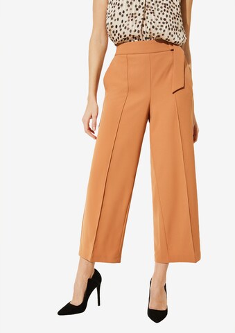 COMMA Wide leg Pleated Pants in Orange: front