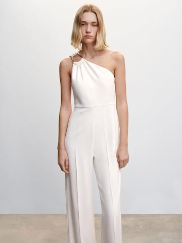 MANGO Jumpsuit 'Anastasy' in Wit: voorkant