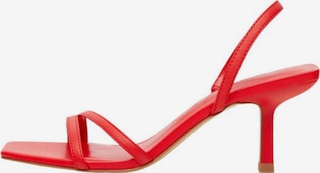 MANGO Strap Sandals in Red: front