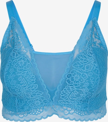 Devoted by Zizzi Triangle Bra 'LFINI' in Blue: front